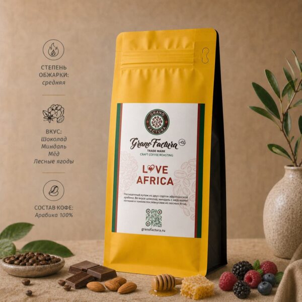 Кофе в зернах Купаж LOVE AFRICA