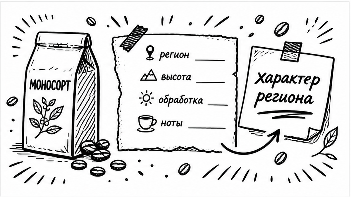 Карточка моносорта: регион, обработка и вкусовые ноты