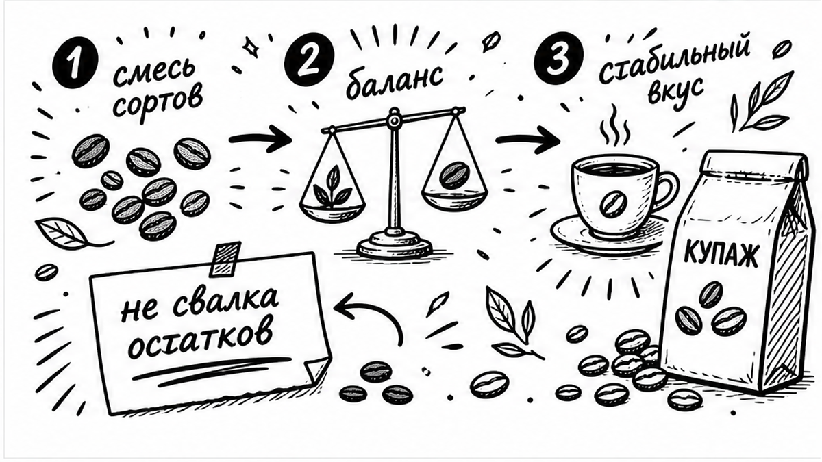 Схема купажа: смесь под задачу и стабильный вкус